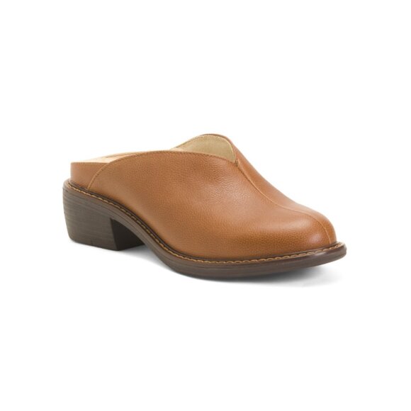 ALEGRIA Maple Leather Michy Western Mules